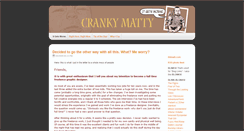 Desktop Screenshot of crankymatty.com